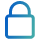 A blue and green icon of a lock