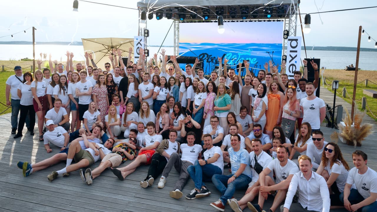 The PixelPlex team during the summer corporate event